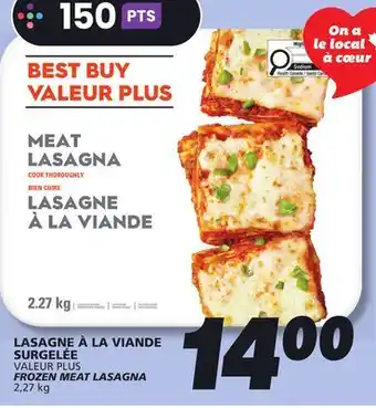 IGA VALEUR PLUS FROZEN MEAT LASAGNA offer