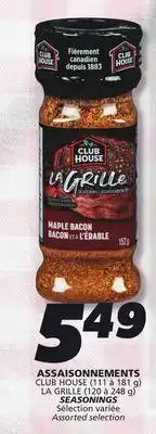 IGA CLUB HOUSE SEASONINGS offer