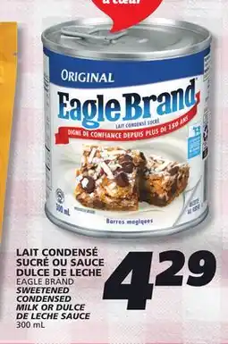 IGA EAGLE BRAND SWEETENED CONDENSED MILK OR DULCE DE LECHE SAUCE offer