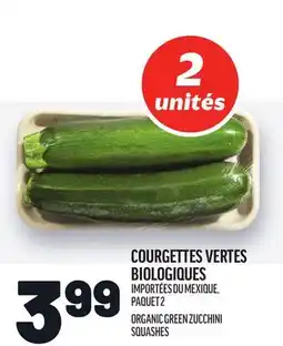 Metro COURGETTES VERTES BIOLOGIQUES | ORGANIC GREEN ZUCCHINI SQUASHES offer