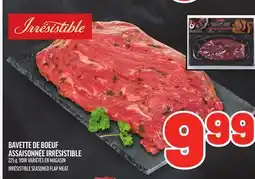 Metro BAVETTE DE BOEUF ASSAISONNÉE IRRÉSISTIBLE | IRRÉSISTIBLE SEASONED FLAP MEAT offer