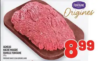 Metro AGNEAU HACHÉ MAIGRE FAMILLE FONTAINE | FONTAINE FAMILY LEAN GROUND LAMB offer