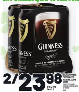 Metro BIÈRE GUINNESS, SMITHWICK'S HARP, KILKENNY, NITRO | BEER offer