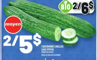 Metro CONCOMBRES ANGLAIS SANS PÉPINS | SEEDLESS ENGLISH CUCUMBERS offer