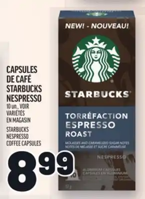 Metro CAPSULES DE CAFÉ STARBUCKS NESPRESSO | STARBUCKS NESPRESSO COFFEE CAPSULES offer