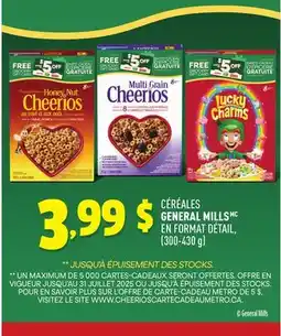 Metro CÉRÉALES GENERAL MILLS offer