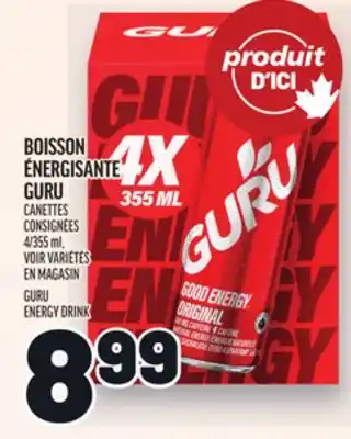 Metro BOISSON ÉNERGISANTE GURU | GURU ENERGY DRINK offer