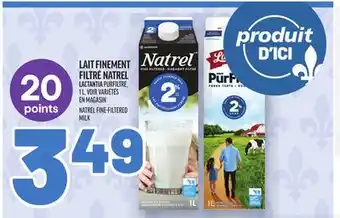 Metro LAIT FINEMENT FILTRÉ NATREL | NATREL FINE-FILTERED MILK offer