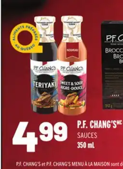 Metro P. F. CHANG'S SAUCES offer