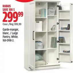 Canadian Tire Sauder Large Pantry, White offer