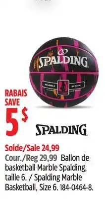 Canadian Tire Spalding Marble Basketball offer