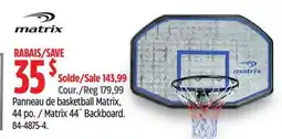 Canadian Tire Matrix 44˝ Backboard offer