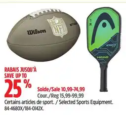 Canadian Tire Selected Sports Equipment offer