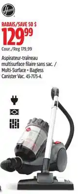 Canadian Tire Hoover Multi-Surface + Bagless Canister Vac offer