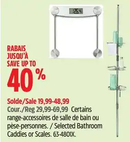 Canadian Tire TYPE A Selected Bathroom Caddies or Scales offer