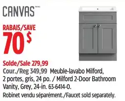 Canadian Tire CANVAS Milford 2-Door Bathroom Vanity, Grey, 24-in offer