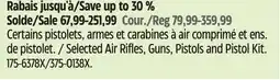 Canadian Tire STOEGER Selected Air Rifles, Guns, Pistols and Pistol Kit offer