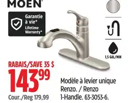 Canadian Tire Moen Renzo 1-Handle offer