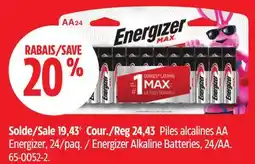 Canadian Tire Energizer Alkaline Batteries offer