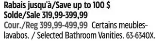 Canadian Tire CANVAS Selected Bathroom Vanities offer