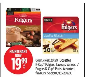 Canadian Tire Folgers K-Cup Pods Assorted flavours offer