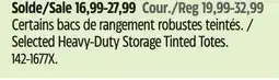 Canadian Tire Selected Heavy-Duty Storage Tinted Totes offer