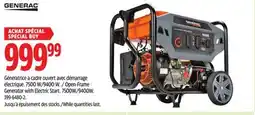 Canadian Tire GENERAC Open-Frame Generator with Electric Start offer