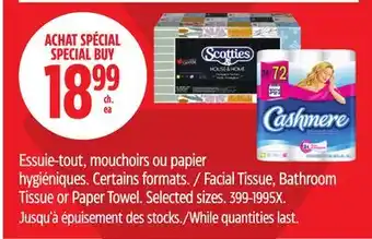 Canadian Tire Scotties Facial Tissue, Bathroom Tissue or Paper Towel offer