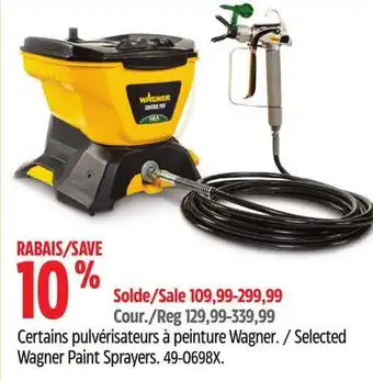 Canadian Tire Selected Wagner Paint Sprayers offer