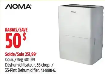 Canadian Tire NOMA 35-Pint Dehumidifier offer