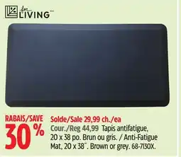 Canadian Tire FOR LIVING Anti-Fatigue Mat, 20 x 38˝.Brown or grey offer