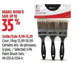 Canadian Tire Premier Paint Selected 3-Pk Paint Brush Sets offer