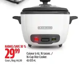 Canadian Tire Black & Decker 16-Cup Rice Cooker offer