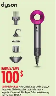 Canadian Tire Dyson Supersonic Hair Dryer offer