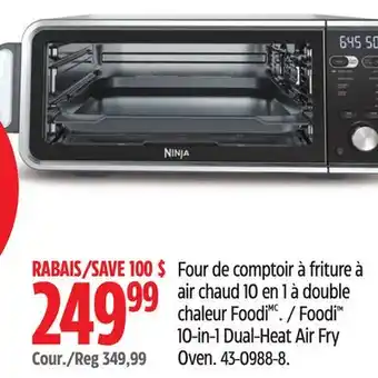 Canadian Tire Ninja Foodi 10-in-1 Dual-Heat Air Fry Oven offer