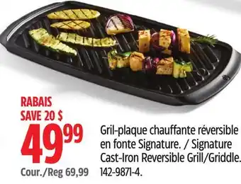 Canadian Tire Paderno Signature Cast-Iron Reversible Grill/Griddle offer