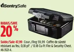 Canadian Tire SentrySafe 0.18 Cu-Ft Fire Safe Security Chest offer