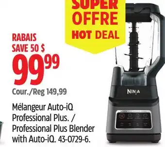 Canadian Tire Ninja Professional Plus Blender with Auto-iQ offer