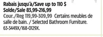 Canadian Tire Selected Bathroom Furniture offer