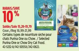 Canadian Tire Selected Purina One or Chow Dry Cat Food offer