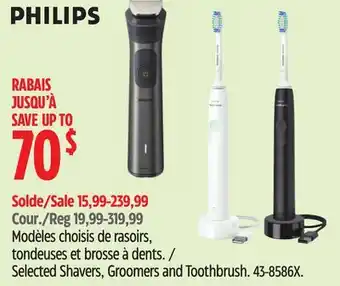 Canadian Tire Philips Selected Shavers, Groomers and Toothbrush offer