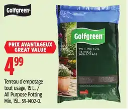 Canadian Tire Golfgreen All Purpose Potting Mix offer