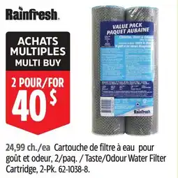 Canadian Tire Rainfresh Taste/Odour Water Filter Cartridge offer