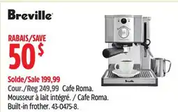 Canadian Tire Breville Cafe Roma. Built-in frother offer