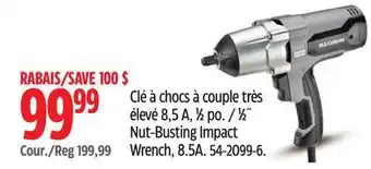 Canadian Tire MAXIMUM Nut-Busting Impact Wrench, 8.5A offer