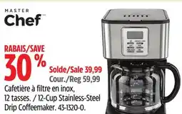 Canadian Tire Master Chef 12-Cup Stainless-Steel Drip Coffeemaker offer