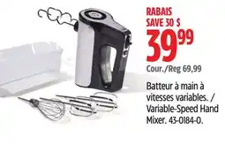 Canadian Tire Variable-Speed Hand Mixer offer