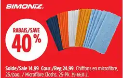 Canadian Tire Simoniz Microfibre Cloths offer