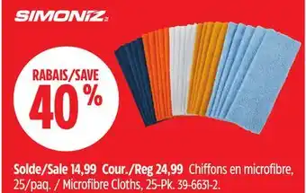 Canadian Tire Simoniz Microfibre Cloths offer