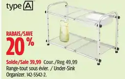 Canadian Tire TYPE A Under-Sink Organizer offer